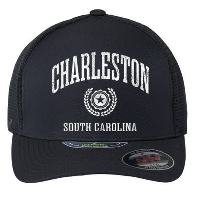 Charleston Sc Vintage College Sports Design Flexfit Unipanel Trucker Cap