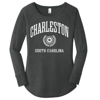 Charleston Sc Vintage College Sports Design Women's Perfect Tri Tunic Long Sleeve Shirt