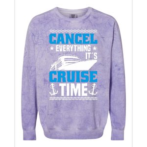 Cruising Ship Vacation Party & Family Cruising Crew Cruise Colorblast Crewneck Sweatshirt