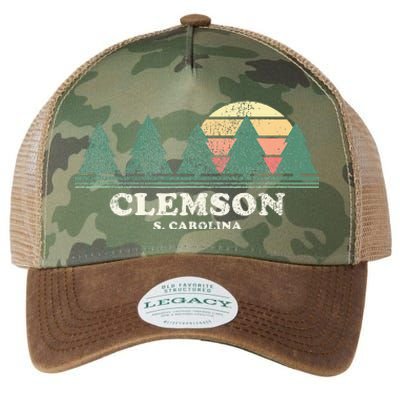 Clemson Sc Vintage Throwback Retro 70s Legacy Tie Dye Trucker Hat