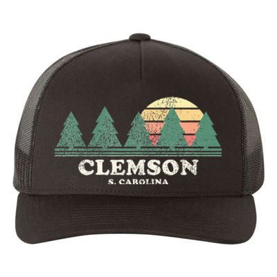 Clemson Sc Vintage Throwback Retro 70s Yupoong Adult 5-Panel Trucker Hat