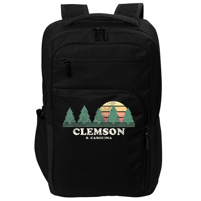 Clemson Sc Vintage Throwback Retro 70s Impact Tech Backpack