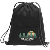 Clemson Sc Vintage Throwback Retro 70s Sweatshirt Cinch Pack Bag