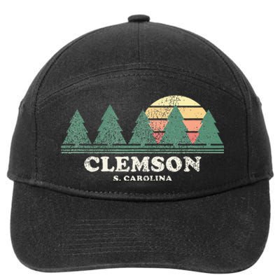 Clemson Sc Vintage Throwback Retro 70s 7-Panel Snapback Hat