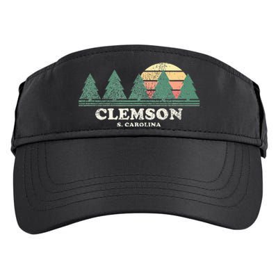 Clemson Sc Vintage Throwback Retro 70s Adult Drive Performance Visor