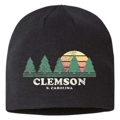 Clemson Sc Vintage Throwback Retro 70s Sustainable Beanie