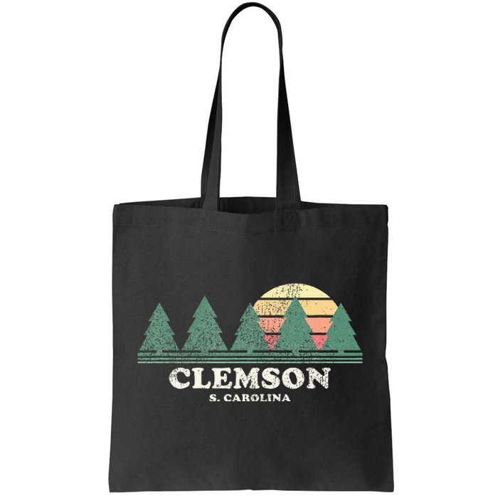 Clemson Sc Vintage Throwback Retro 70s Tote Bag