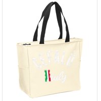 Cefalù Sicily Vacation Souvenir Retro Cefalù Zip Tote Bag
