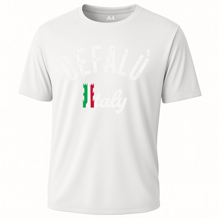 Cefalù Sicily Vacation Souvenir Retro Cefalù Cooling Performance Crew T-Shirt