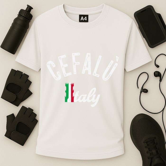 Cefalù Sicily Vacation Souvenir Retro Cefalù Cooling Performance Crew T-Shirt