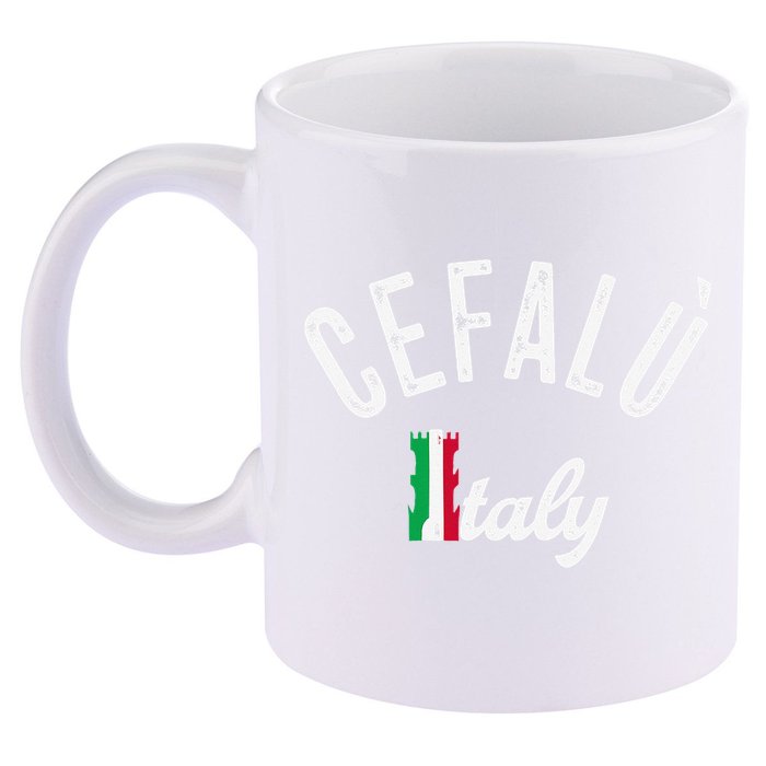 Cefalù Sicily Vacation Souvenir Retro Cefalù 11oz C Handle Ceramic Mug