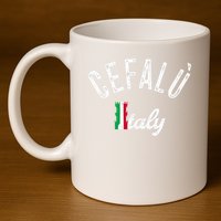 Cefalù Sicily Vacation Souvenir Retro Cefalù 11oz C Handle Ceramic Mug