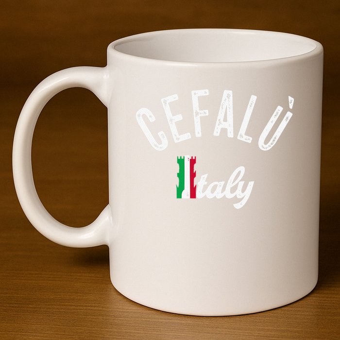 Cefalù Sicily Vacation Souvenir Retro Cefalù 11oz C Handle Ceramic Mug