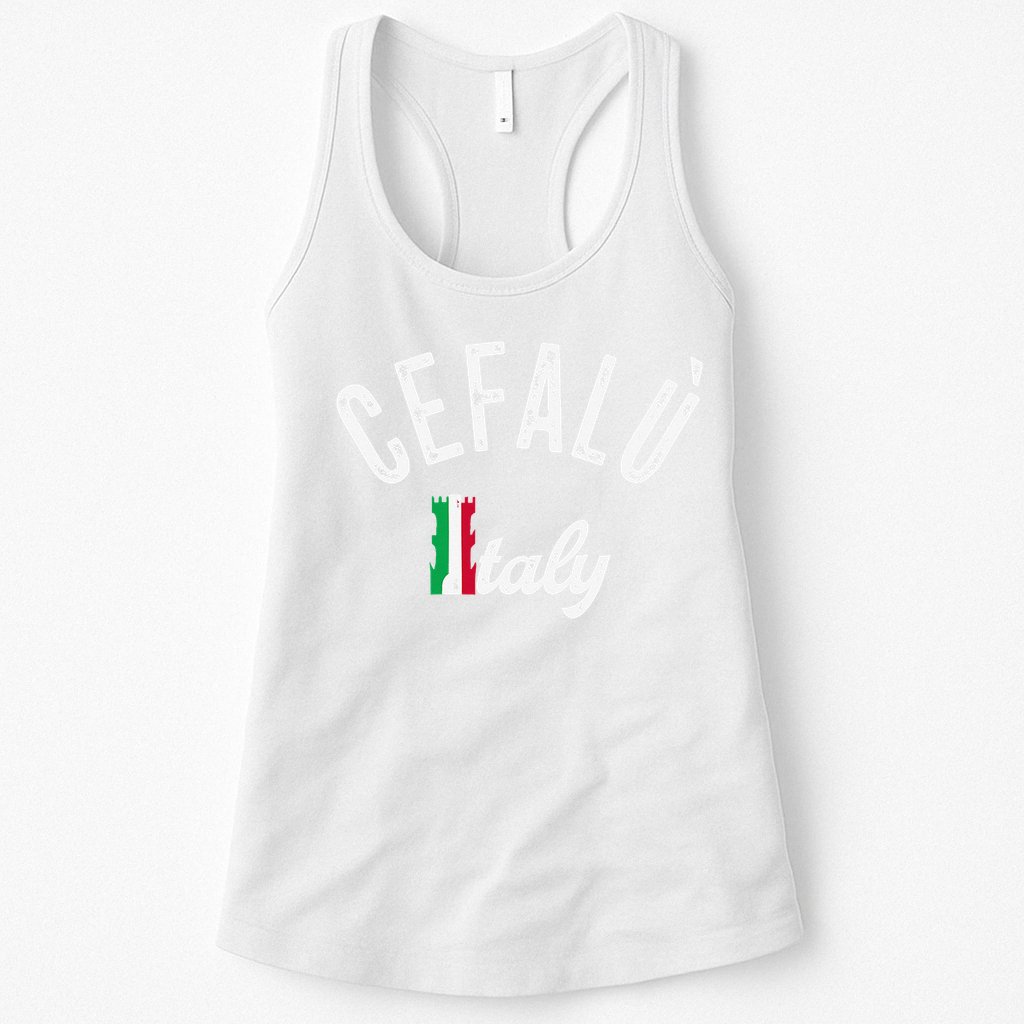 Cefalù Sicily Vacation Souvenir Retro Cefalù Womens Tank Top