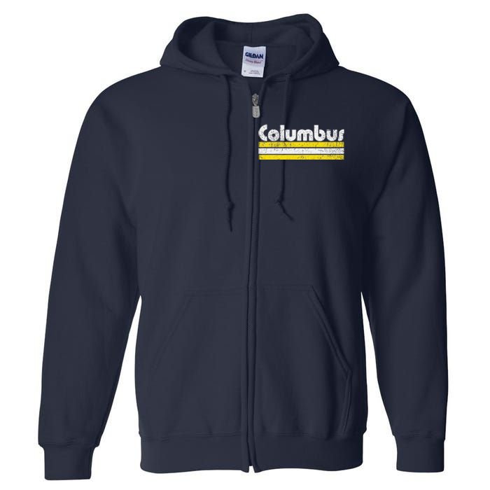 Columbus Soccer Vintage City Full Zip Hoodie