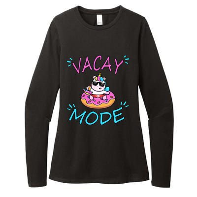 Cute Summer Vacay Mode Beach Mode Unicorn Cruise Womens CVC Long Sleeve Shirt