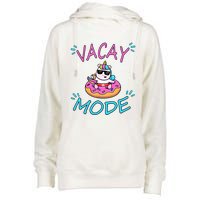 Cute Summer Vacay Mode Beach Mode Unicorn Cruise Womens Funnel Neck Pullover Hood