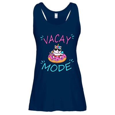 Cute Summer Vacay Mode Beach Mode Unicorn Cruise Ladies Essential Flowy Tank