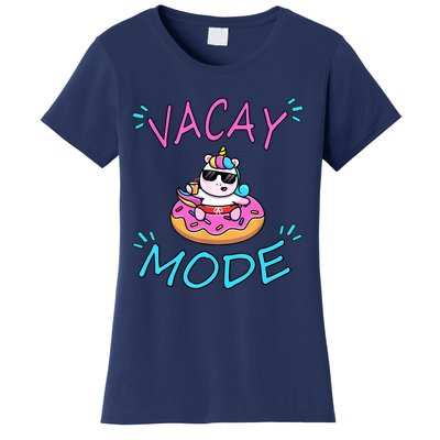 Cute Summer Vacay Mode Beach Mode Unicorn Cruise Women's T-Shirt