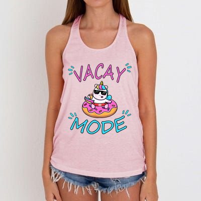 Cute Summer Vacay Mode Beach Mode Unicorn Cruise Women's Knotted Racerback Tank