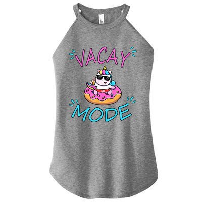 Cute Summer Vacay Mode Beach Mode Unicorn Cruise Women's Perfect Tri Rocker Tank