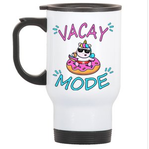 Cute Summer Vacay Mode Beach Mode Unicorn Cruise Stainless Steel Travel Mug