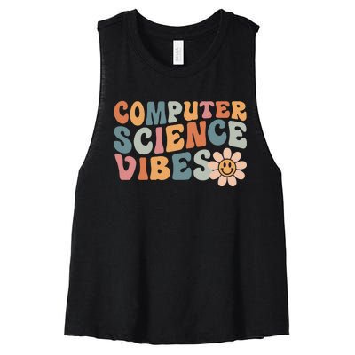 Computer Science Vibes IT Computer Science Teacher Student Women's Racerback Cropped Tank