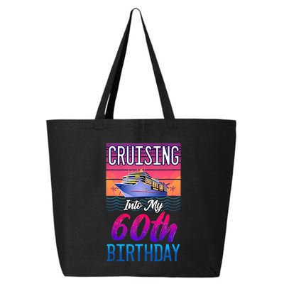 Cruise Ship Vacation 60 Year Old Birthday 25L Jumbo Tote
