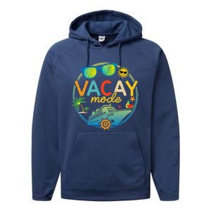 Cruise Ship Vacation Trip Family Matching Vacay Mode Gift Performance Fleece Hoodie