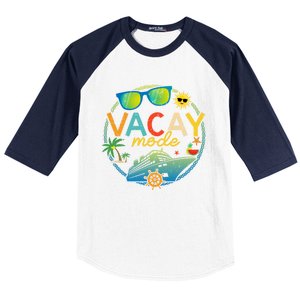 Cruise Ship Vacation Trip Family Matching Vacay Mode Gift Baseball Sleeve Shirt