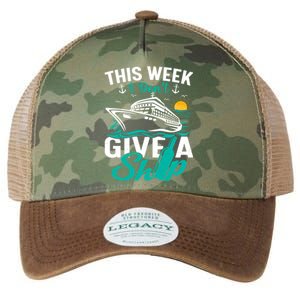 Cruising Ship Vacation This Week I Dont Give A Ship Great Gift Legacy Tie Dye Trucker Hat