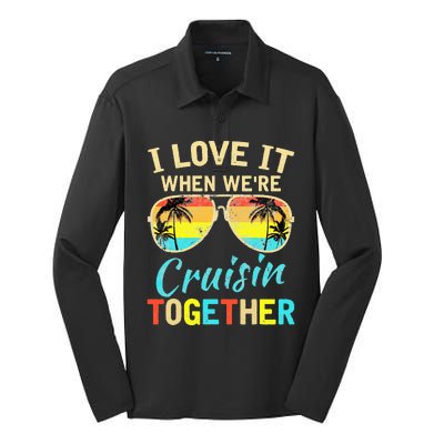 Cruise Ship Vacation Friends Buddies Couples Girl I Love It Silk Touch Performance Long Sleeve Polo