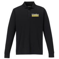 Columbus Soccer Vintage City Performance Long Sleeve Polo