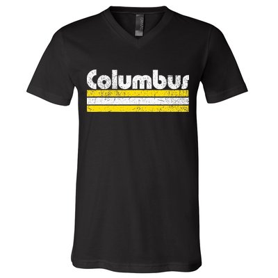 Columbus Soccer Vintage City V-Neck T-Shirt