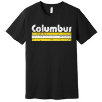 Columbus Soccer Vintage City Premium T-Shirt