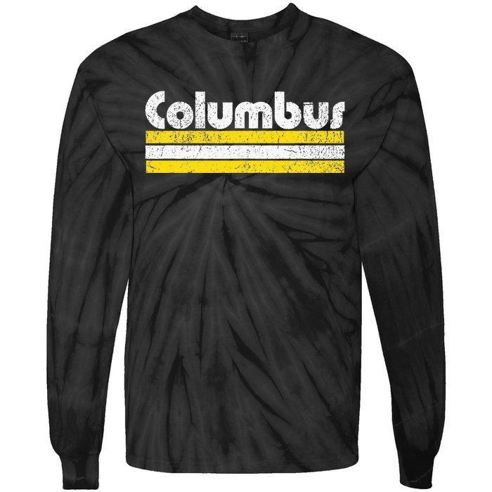 Columbus Soccer Vintage City Tie-Dye Long Sleeve Shirt