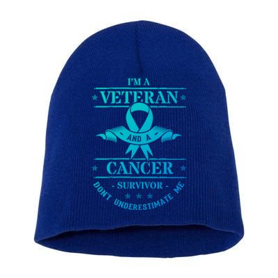 Cancer Survivor Veteran Chemotherapy Warrior Gift Short Acrylic Beanie