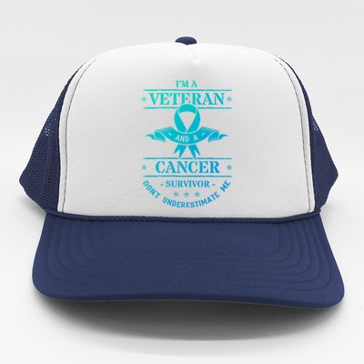 Cancer Survivor Veteran Chemotherapy Warrior Gift Trucker Hat