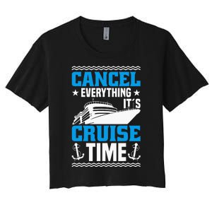 Cruising Ship Vacation Party & Family Cruising Crew Cruise Women's Crop Top Tee