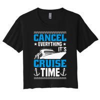 Cruising Ship Vacation Party & Family Cruising Crew Cruise Women's Crop Top Tee