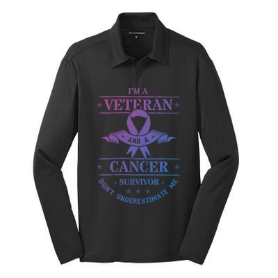 Cancer Survivor Veteran Chemotherapy Warrior Gift Silk Touch Performance Long Sleeve Polo