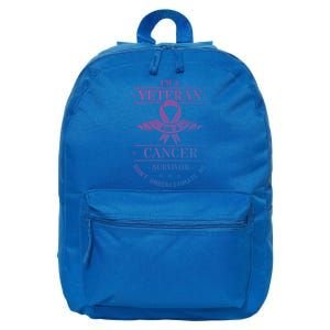 Cancer Survivor Veteran Chemotherapy Warrior Gift 16 in Basic Backpack