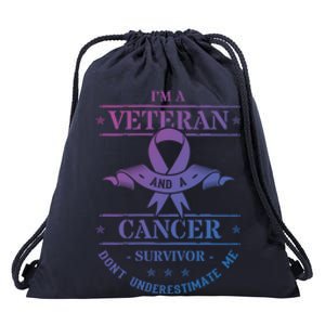 Cancer Survivor Veteran Chemotherapy Warrior Gift Drawstring Bag