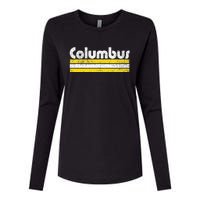 Columbus Soccer Vintage City Womens Cotton Relaxed Long Sleeve T-Shirt