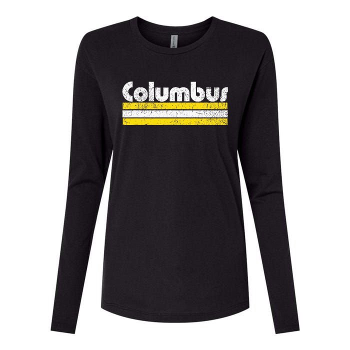 Columbus Soccer Vintage City Womens Cotton Relaxed Long Sleeve T-Shirt