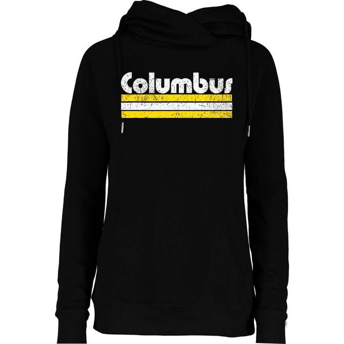 Columbus Soccer Vintage City Womens Funnel Neck Pullover Hood