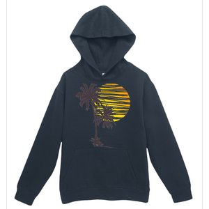 Cool Summer Vacation Sunset Beach Palm Tree Urban Pullover Hoodie