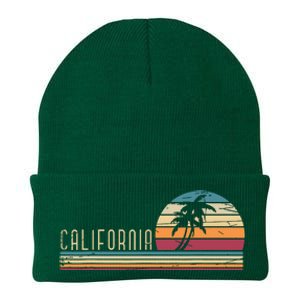 Cali Summer Vacation Ca Palm Trees Usa Retro California Knit Cap Winter Beanie