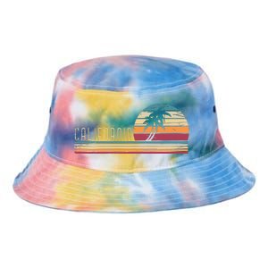 Cali Summer Vacation Ca Palm Trees Usa Retro California Tie Dye Newport Bucket Hat