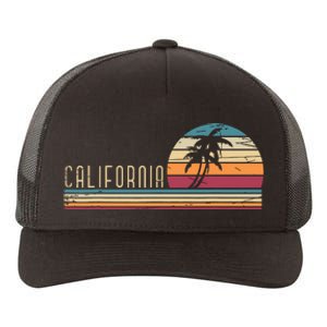 Cali Summer Vacation Ca Palm Trees Usa Retro California Yupoong Adult 5-Panel Trucker Hat